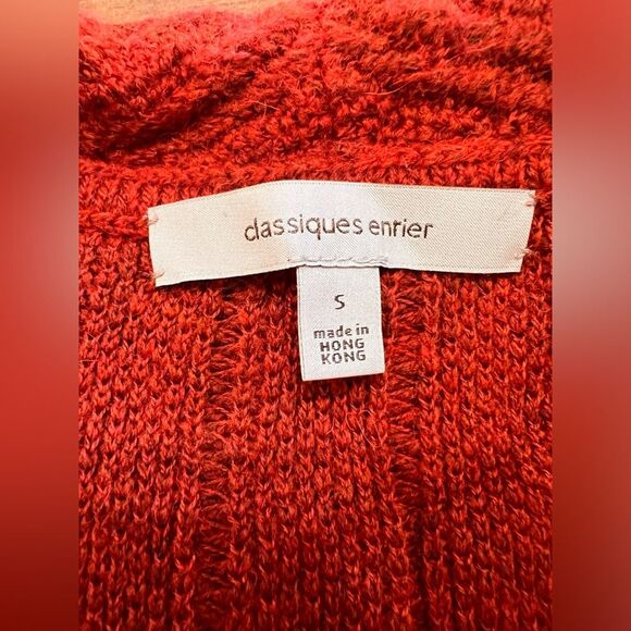 Vintage Oxblood Wool Alpaca Silk Knit Babydoll Sweater Top S Vamp Romantic Y2K - Picture 11 of 12